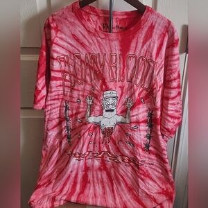 Rick and Morty red t-shirt, short-sleeved, size Large